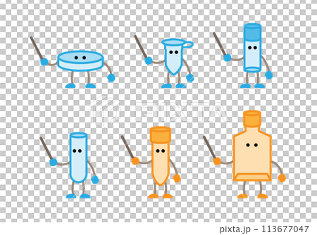 Test tube character set Test tube character set 113677047
