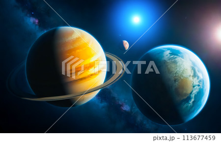 Beautiful space landscape 113677459