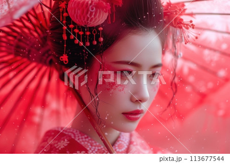 Japanese geisha Japanese geisha 113677544