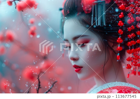 Japanese geisha Japanese geisha 113677545
