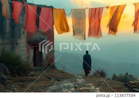 man in tibet 113677584