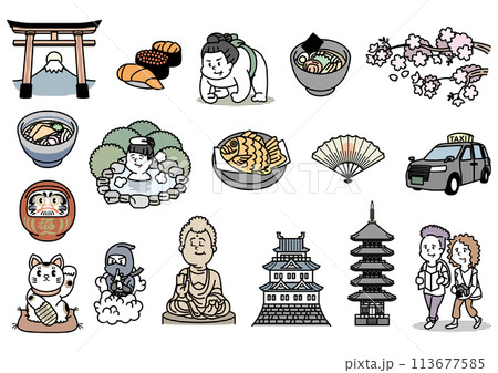 日本観光のイラスト 113677585