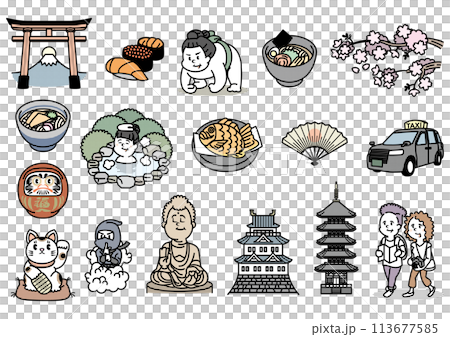 日本観光のイラスト 113677585