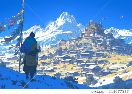 man in tibet 113677587