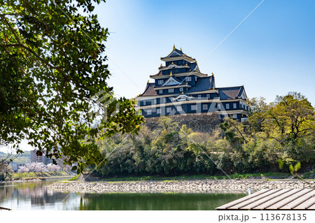 岡山県 お堀側から見た岡山城 岡山県 お堀側から見た岡山城 113678135