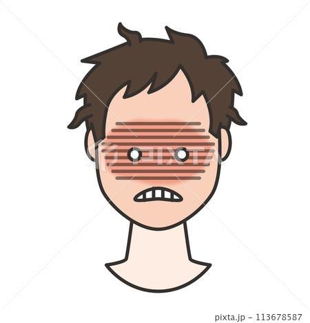 業腹な表情の男性 イラスト 業腹な表情の男性 イラスト 113678587