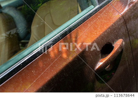 黄砂で汚れた車 黄砂で汚れた車 113678644