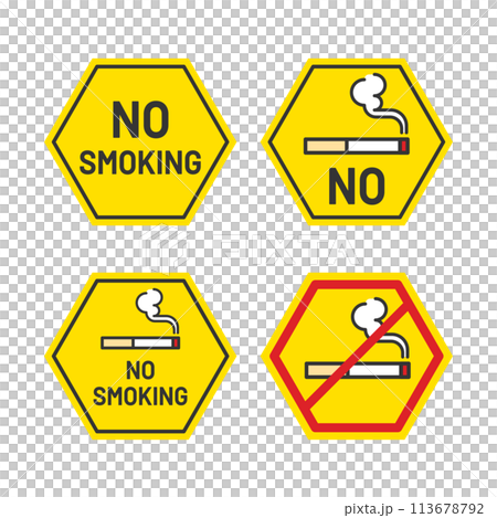 禁煙エリア アイコンセット 禁煙エリア アイコンセット 113678792