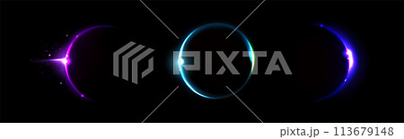 Solar or moon eclipse rings set Solar or moon eclipse rings set 113679148