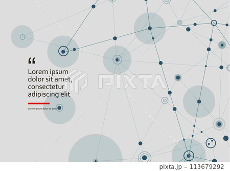 Abstract connection lines and dots. Business success concept. Internet technology. Vector connect line 113679292