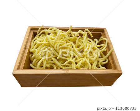 egg Noodle Ramen in bamboo box 113680733
