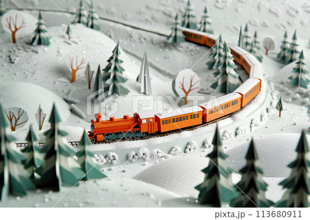 ジオラマ 雪山 列車 辛 盛様 ゲージ・ジオラマ 鉄道員 ぼっほや の情景