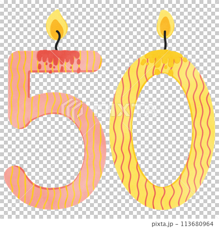 50th Birthday candle number, age, anniversary, burning candle number 50th Birthday candle number, age, anniversary, burning candle number 113680964