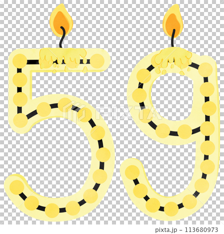 59th Birthday candle number, age, anniversary, burning candle number 59th Birthday candle number, age, anniversary, burning candle number 113680973
