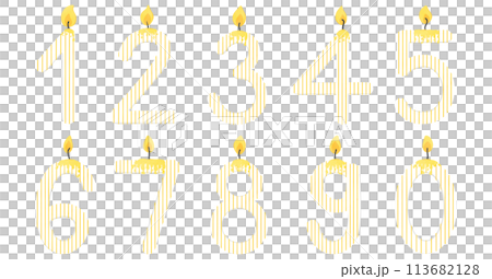 Birthday candle number, age, anniversary, candle, burning candle number pattern 113682128