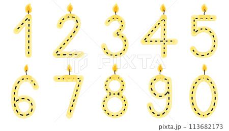 Birthday candle number, age, anniversary, candle, burning candle number pattern Birthday candle number, age, anniversary, candle, burning candle number pattern 113682173