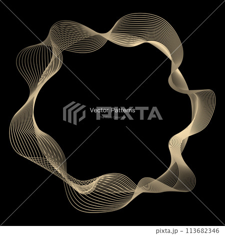 円のラグジュアリーなフレームデザイン 113682346