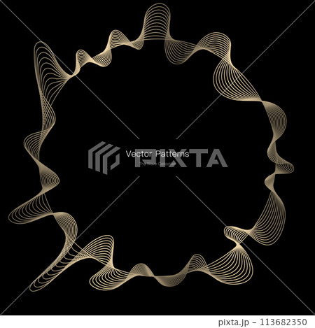 円のラグジュアリーなフレームデザイン 113682350