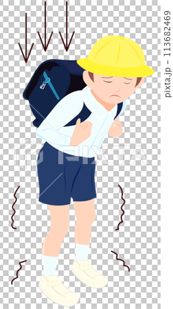 ランドセルが重い男の子 113682469