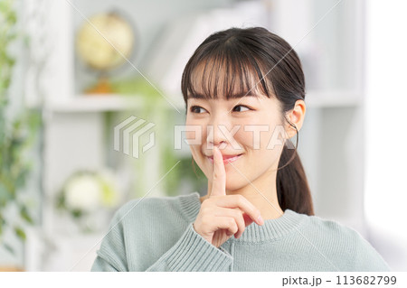 隠し事を抱える女性 113682799