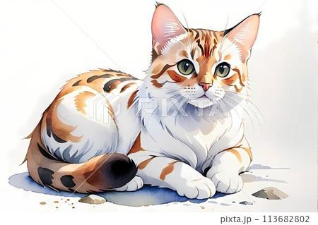 お座りするベンガル お座りするベンガル 113682802