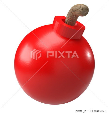 The red bomb png image  for decor your design 3d rendering. 113683072