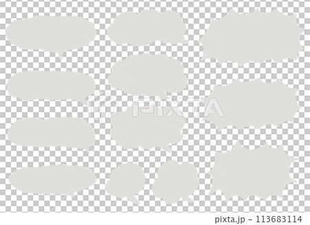 アナログ風 手描きのセリフふきだしセット 113683114