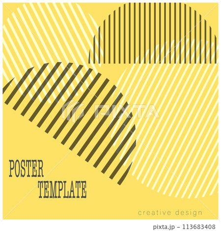 Geometric shapes in an abstract combination. Design of a poster, banner, poster, cover or postcard. Corporate style layout. The idea of the interior, prints and decorations. Layout for creative design Geometric shapes in an abstract combination. Design of a poster, banner, poster, cover or postcard. Corporate style layout. The idea of the interior, prints and decorations. Layout for creative design 113683408