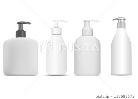 Liquid soap dispenser bottle. Pump bottle template 113683578