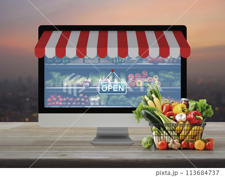 Online shopping concept, Generative AI 113684737