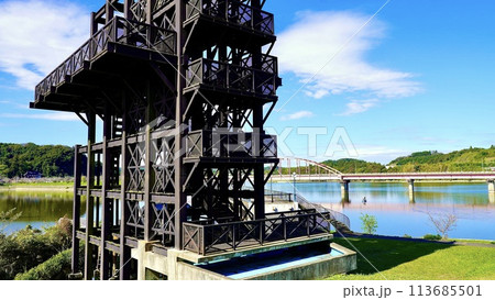 千葉県市原市高滝湖の藤原式揚水機の外観 千葉県市原市高滝湖の藤原式揚水機の外観 113685501