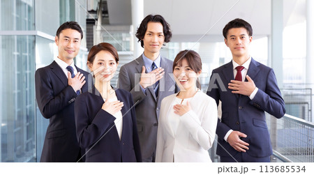 ビジネス　男女　ポートレート 113685534