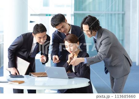ビジネス チームワーク ミーティング ビジネス チームワーク ミーティング 113685660