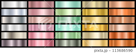 A set of metal gradients. Background surface template with chrome texture. A set of metal gradients. Background surface template with chrome texture. 113686590