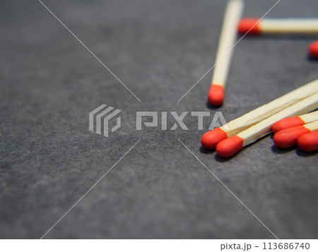 マッチ　火　空白　文字入れ　広告  113686740