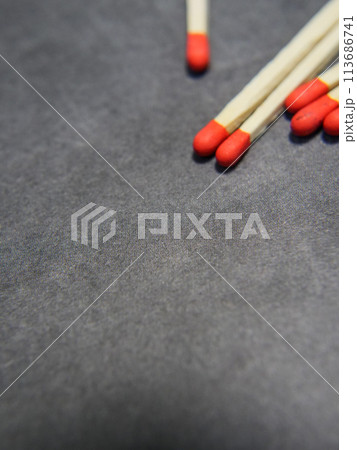 マッチ　火　空白　文字入れ　広告  113686741
