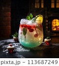 cute cocktail for christmas 113687249