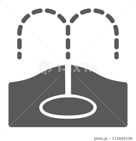 Oilfield glyph icon, fuel and industry, oil production sign, vector graphics, a solid pattern on a white background. 113689196