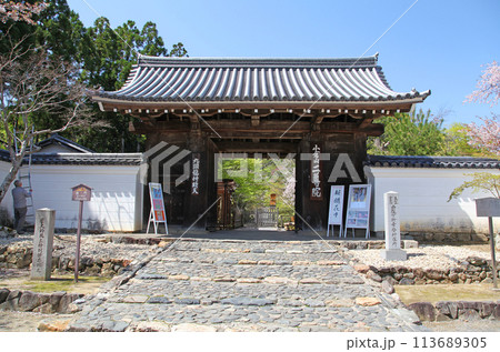 京都市右京区の二尊院(にそんいん)の総門 京都市右京区の二尊院(にそんいん)の総門 113689305