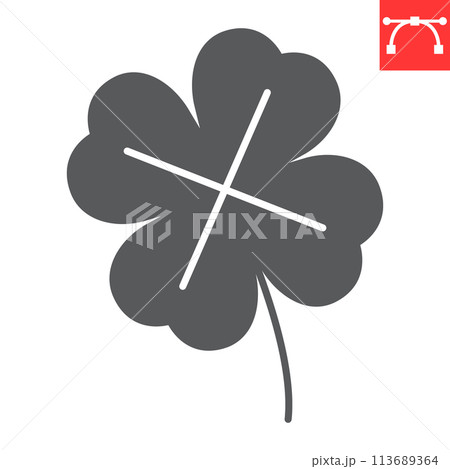 Clover glyph icon 113689364