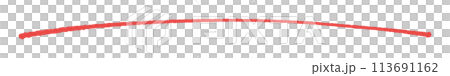 Handwritten horizontal line - A roughly drawn single red underline - Simple and stylish design material 113691162