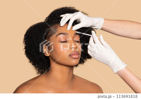 Serene beauty treatment, brow care with precision 113691818