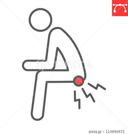Hemorrhoids line icon 113692671