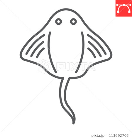 Crampfish line icon 113692705