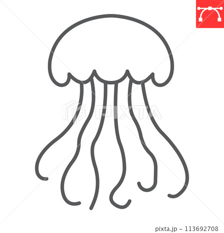Jellyfish line icon 113692708