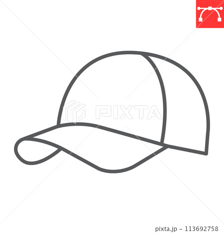 Baseball hat line icon 113692758