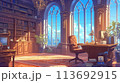 ゲーム背景素材（ファンタジーな作戦会議室・執務室） 113692915