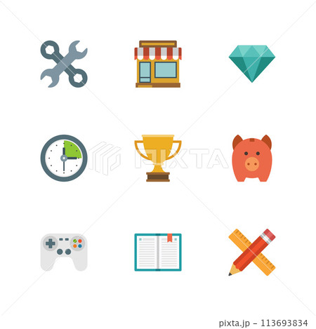 Flat design icons vector symbols for website Flat design icons vector symbols for website 113693834