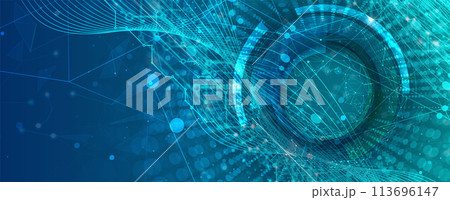Abstract vector background. Futuristic technology style. Elegant background for business tech presentations. 113696147