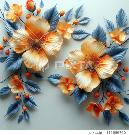 Floral Birthday Symphony Serenading You with Wishes of Joy, Greeting Card 113696760